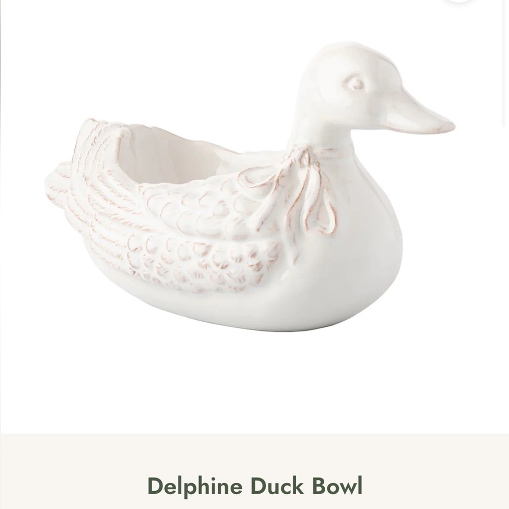 Delphine White Duck Bowl